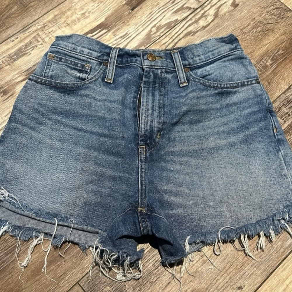 Denim Frayed Shorts